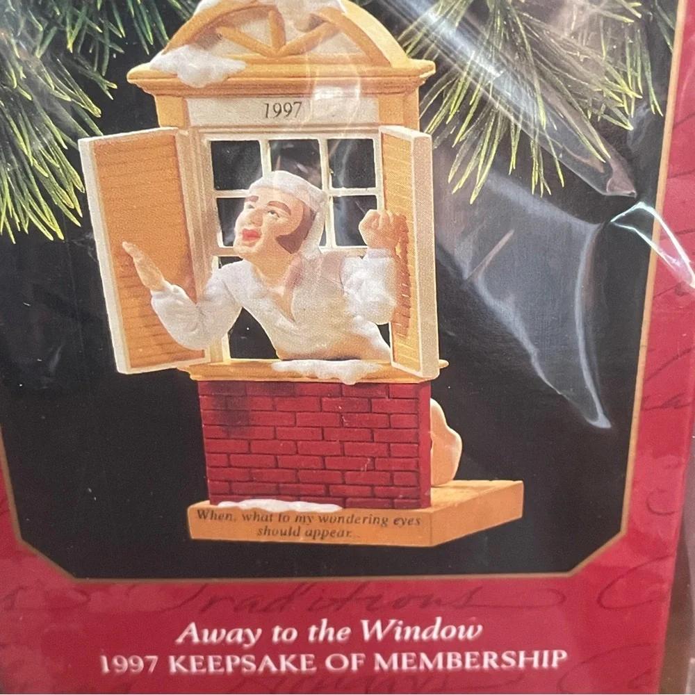 Hallmark the Night Before Christmas 1997 Collectors Club 4 Four Ornament Set NEW